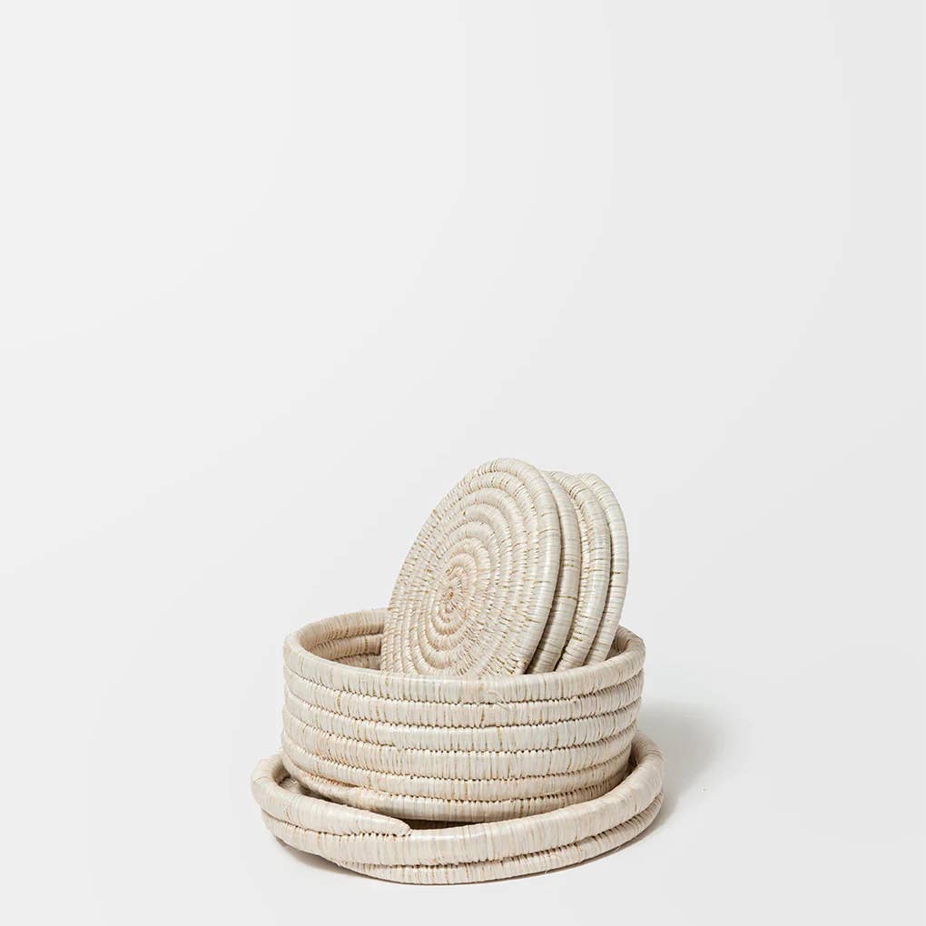 Woven Coaster Boxed Set White | Favorite Little Things