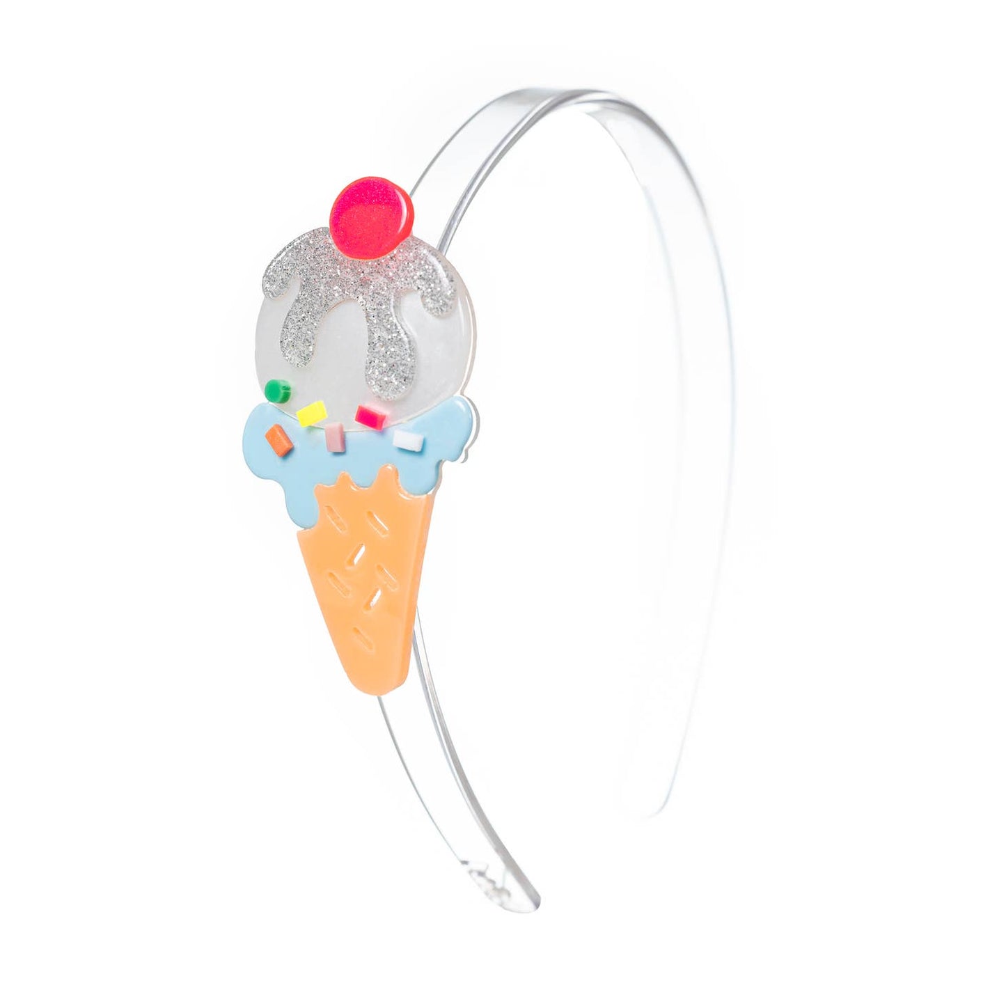 Ice Cream Sundae Silver/Blue Headband