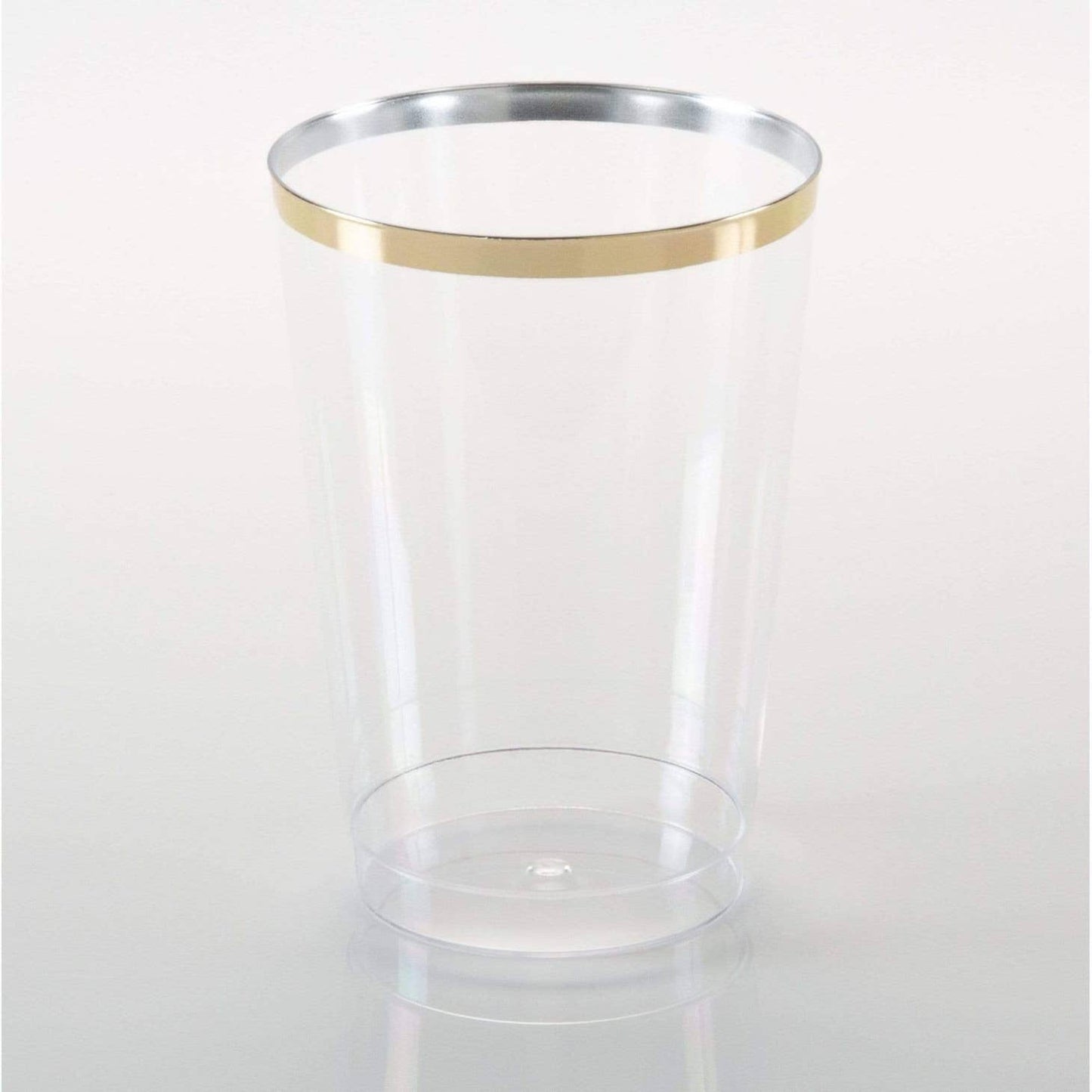 Luxe Clear Plastic & Gold Plastic Cups