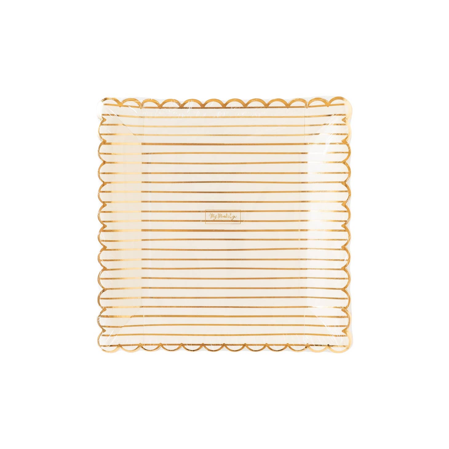 Golden Holiday Gold Stripes Plates - Favorite Little Things Co