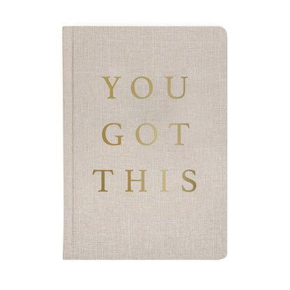 You Got This - Tan and Gold Foil Fabric Journal | Favorite Little Things