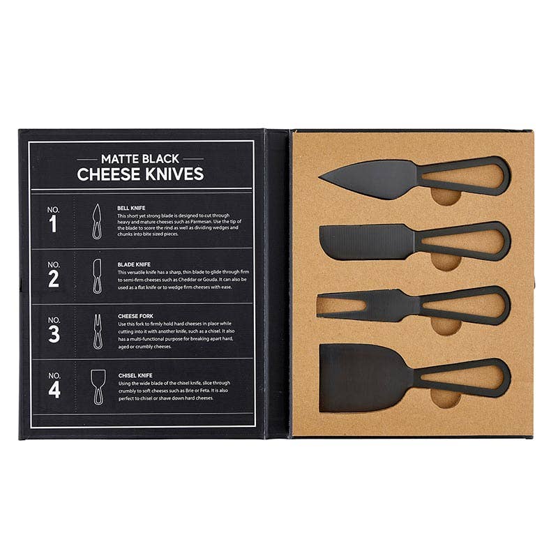 Matte Black Cheese Knives