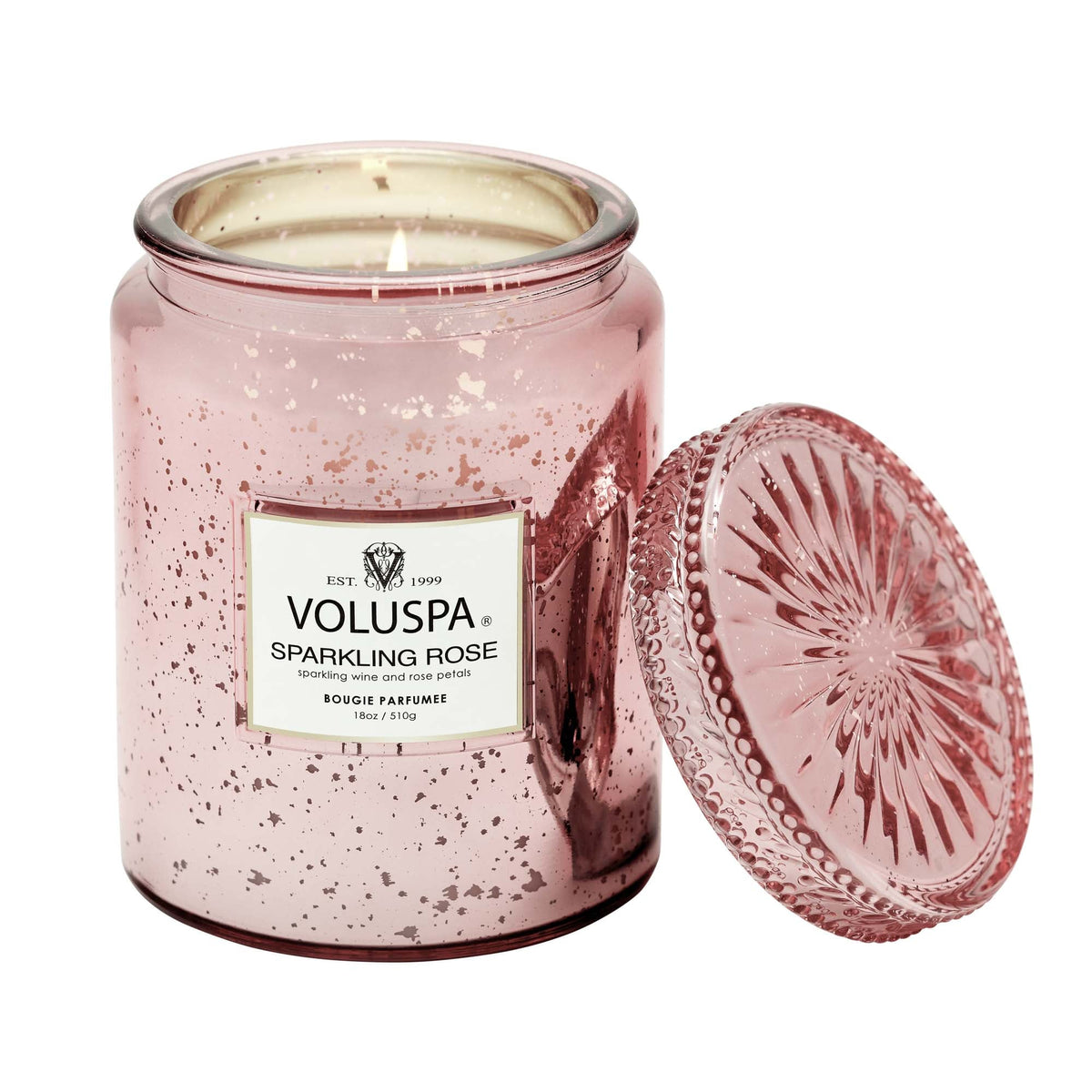 Voluspa Sparkling Rose Speckle Large Jar Candle 18oz | Favorite Little Things