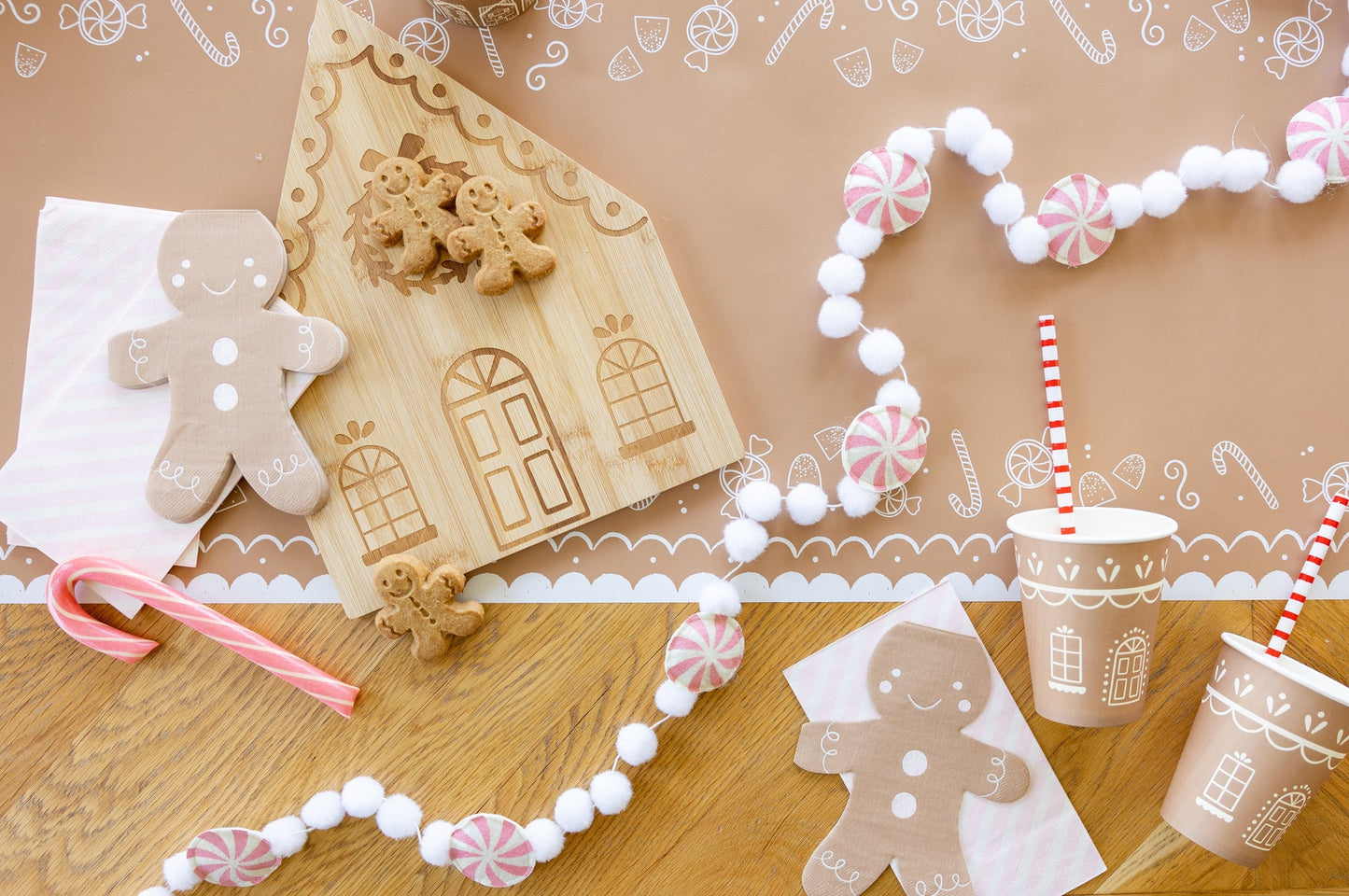 Gingerbread House Paper Party Cups With Handle - Favorite Little Things Co