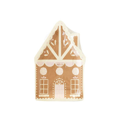 Gingerbread House Shaped Paper Plates