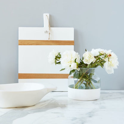 Etu Home White Colorblock Flower Vase - Favorite Little Things Co