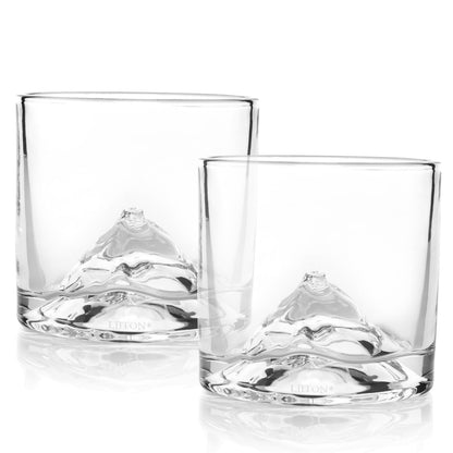 LIITON Fuji Crystal Whiskey Glasses Set of 2