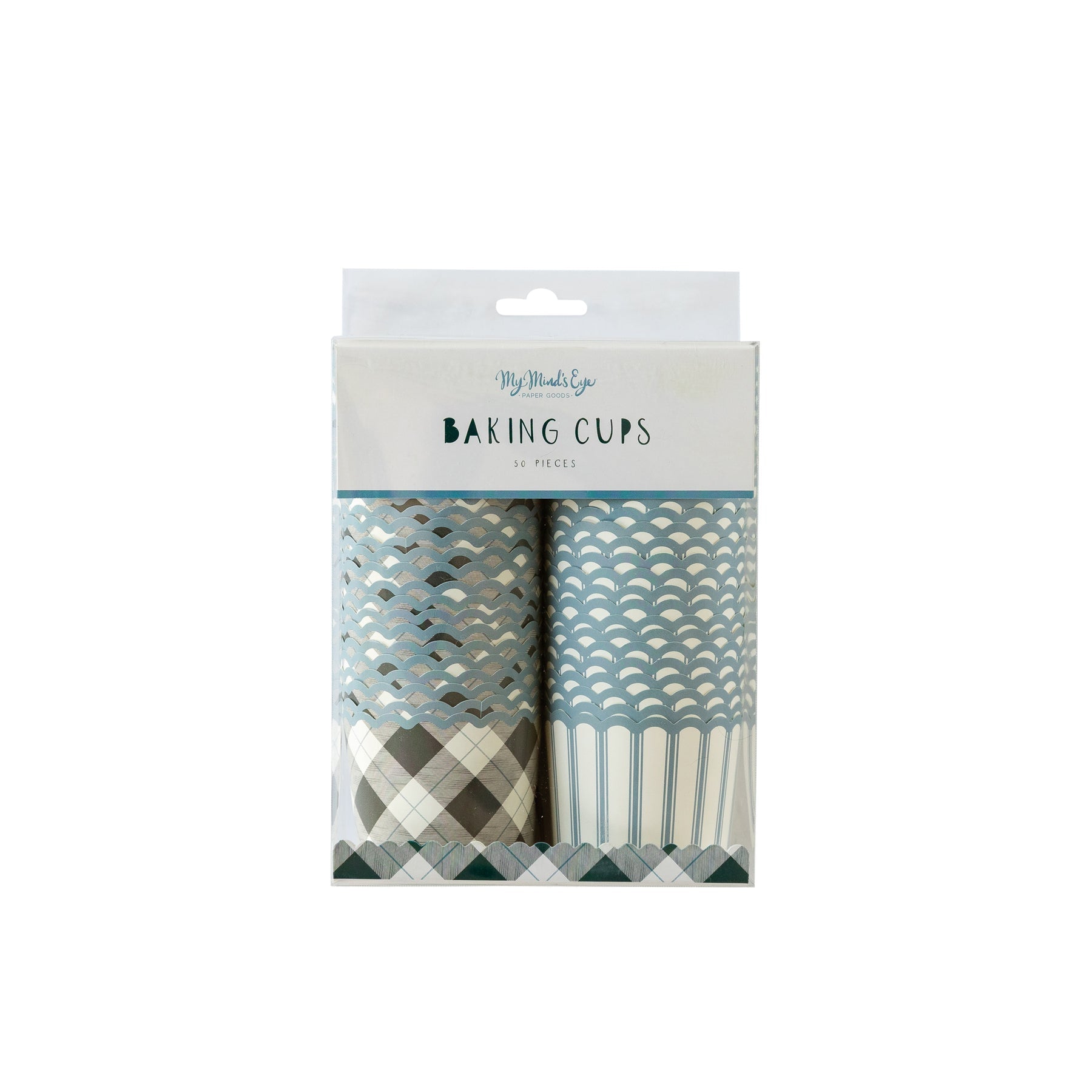 Blue & Black Gingham & Stripes Food Cups - Favorite Little Things Co
