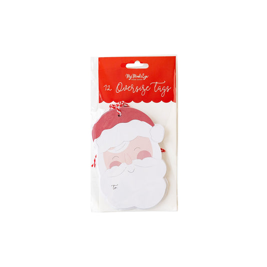 Santa Face Over-sized Tags