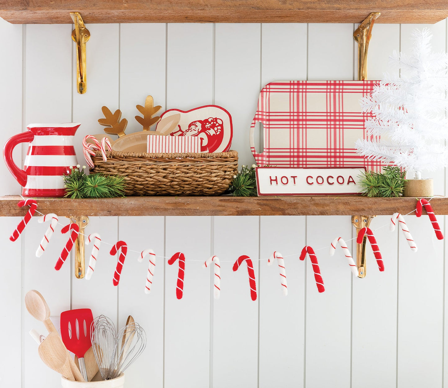 Puffy Felt Candy Cane Banner