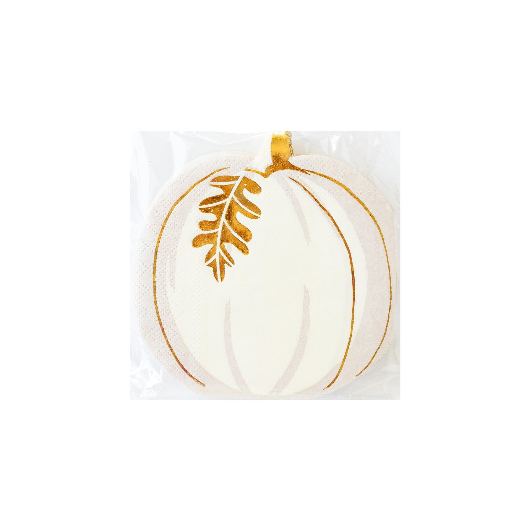 Gold Foiled White Pumpkin Cocktail Napkins - Favorite Little Things Co