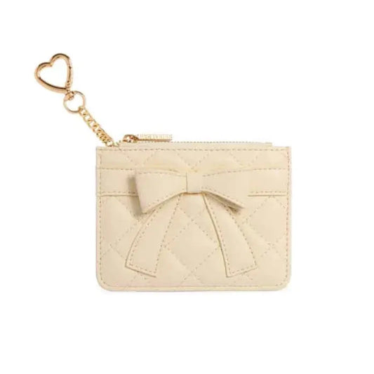 Quilted Bow Zipper Pouch