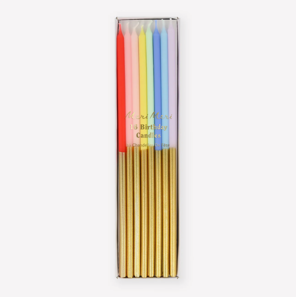 Gold Dipped Rainbow Mixed Candles - Favorite Little Things Co