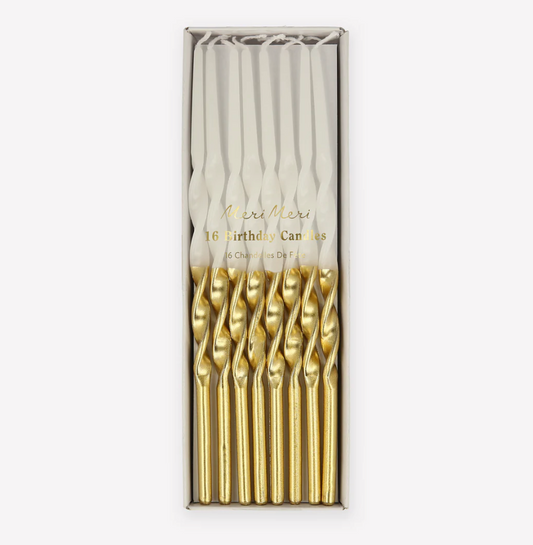 Gold Dipped Twisted Candles - Favorite Little Things Co