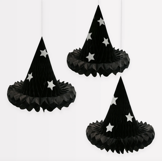 Hanging Honeycomb Witch Hat Decorations - Favorite Little Things Co