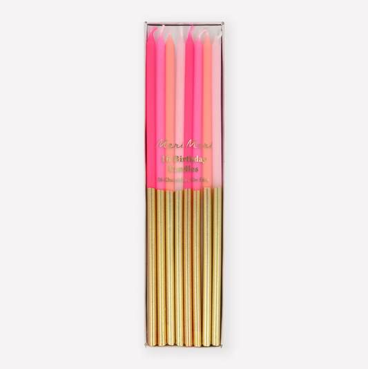 Gold Dipped Pink Mix Candles - Favorite Little Things Co