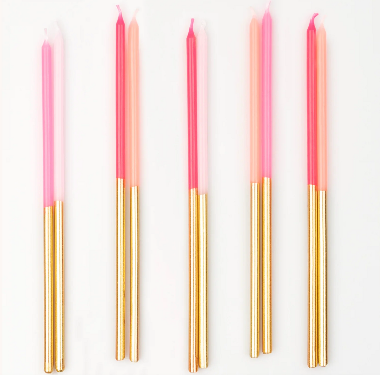 Gold Dipped Pink Mix Candles - Favorite Little Things Co