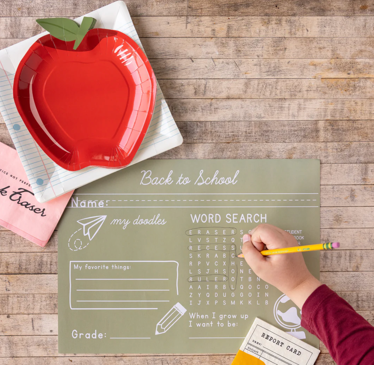 Back To School Green Chalkboard Placemat-Favorite Little Things Co