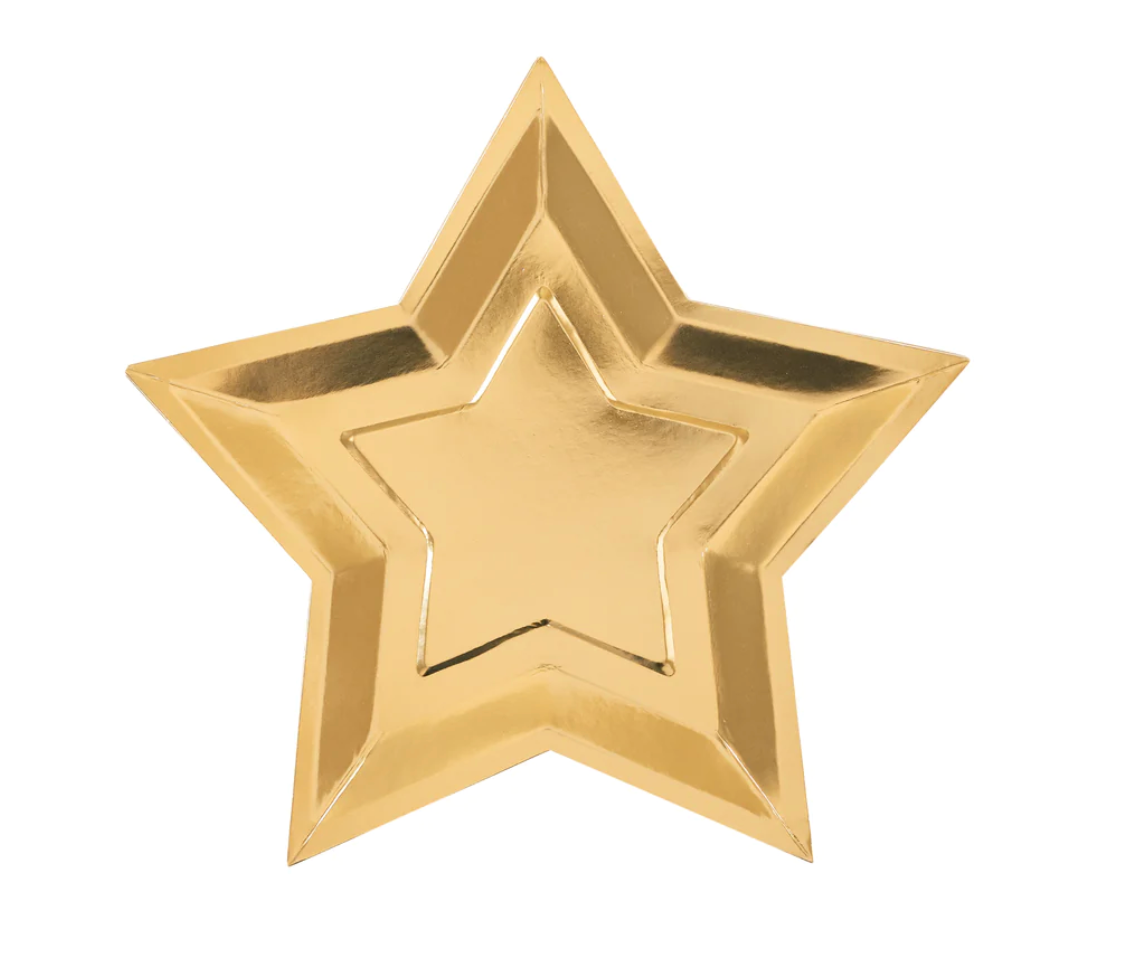 Gold Star Shaped Plates - Favorite Little Things Co