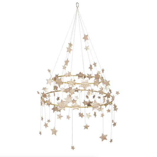 Gold Sparkle Star Chandelier - Favorite Little Things Co