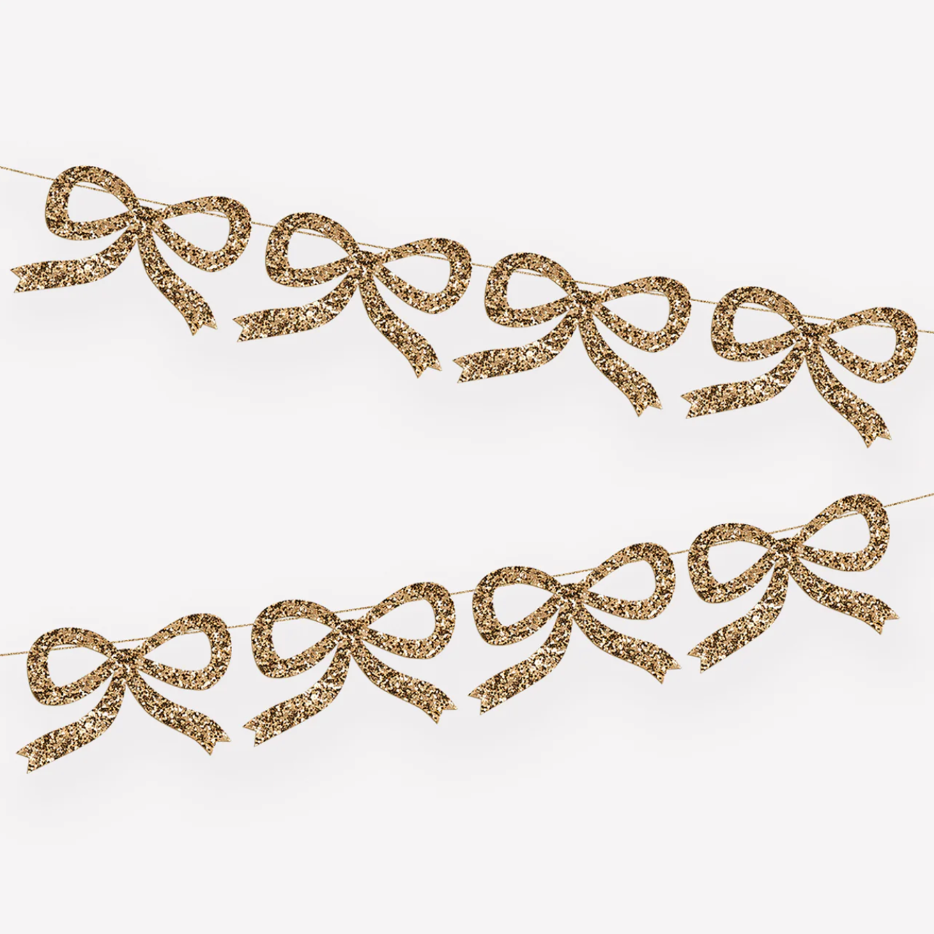 Gold Glitter Bow Garland - Favorite Little Things Co