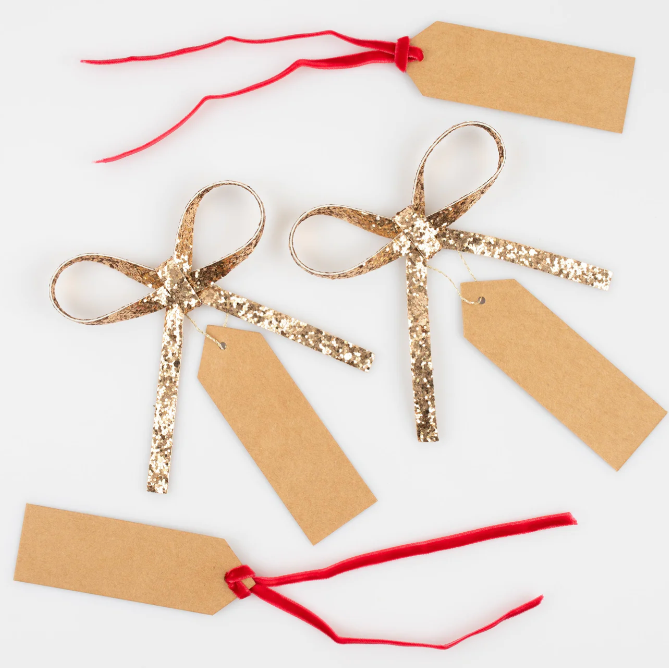 Glitter Bow Gift Tag Set - Favorite Little Things Co