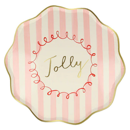 Christmas Striped Dinner Plates - Favorite Little Things Co