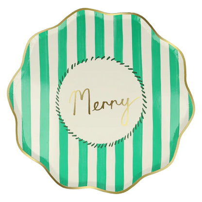 Christmas Striped Dinner Plates - Favorite Little Things Co