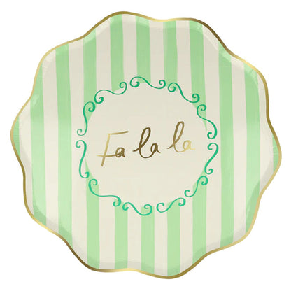 Christmas Striped Dinner Plates - Favorite Little Things Co