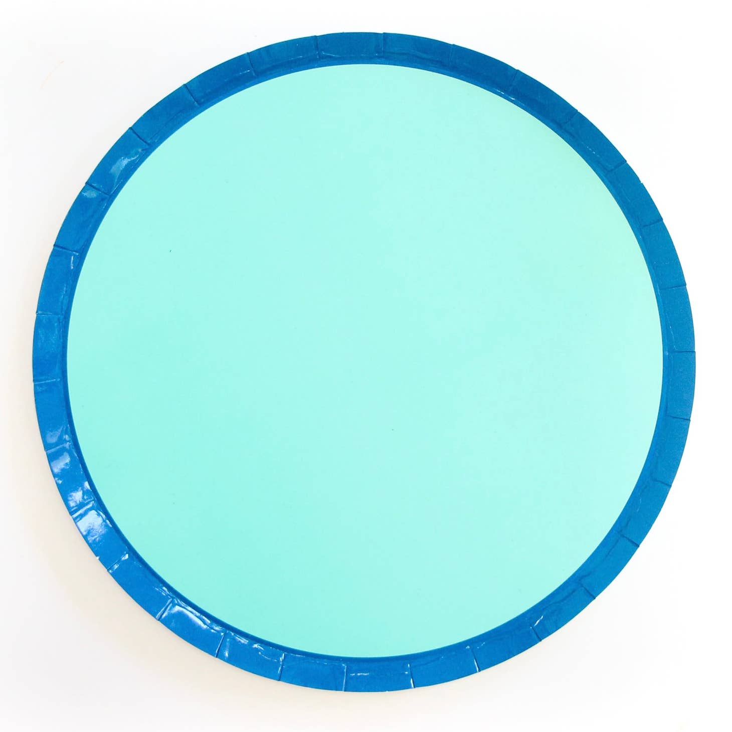 Blue and Navy Color Blocked Paper Plates - Favorite Little Things Co