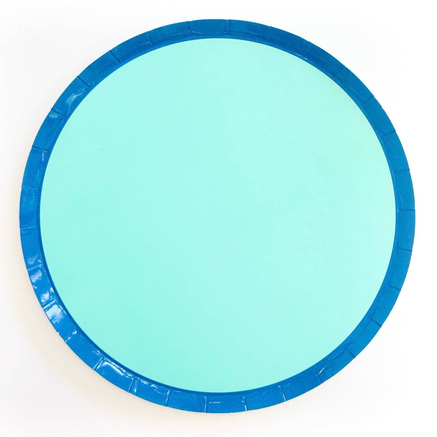 Blue and Navy Color Blocked Paper Plates - Favorite Little Things Co