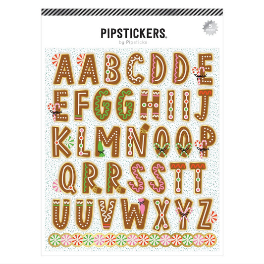 Iced Gingerbread Big Alphabet Stickers