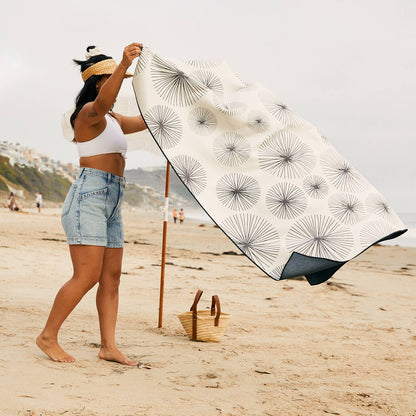 Black Stripes Beach and Picnic Blanket - Favorite Little Things Co