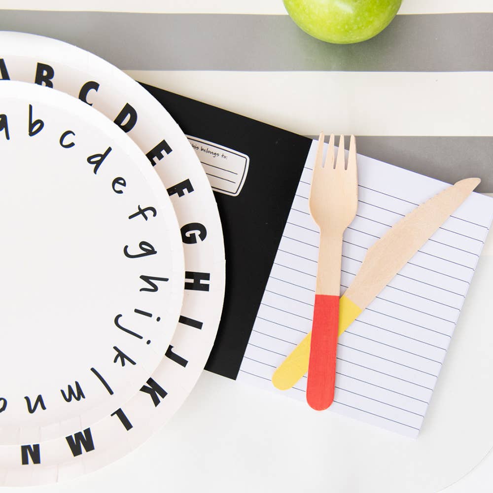 School Days Abc Large Plates | Favorite Little Things