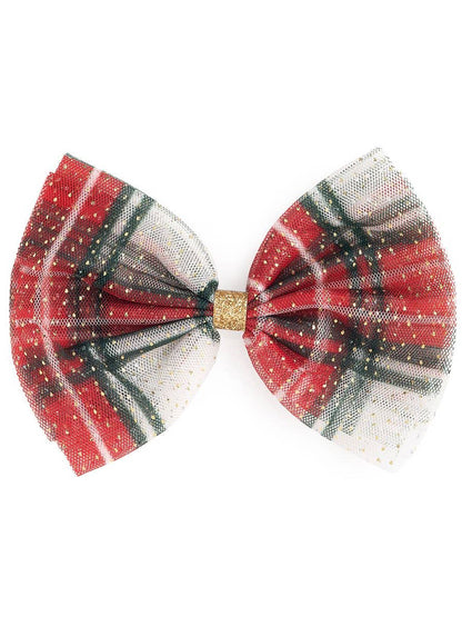 Kids Holiday Christmas Plaid Hair Clip