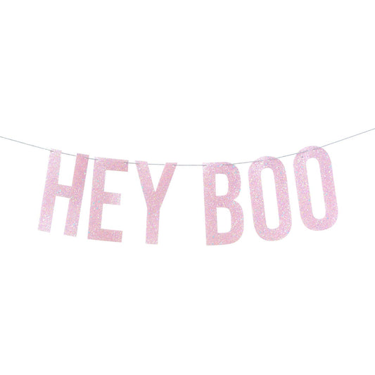Pink Hey Boo Artisan Banner