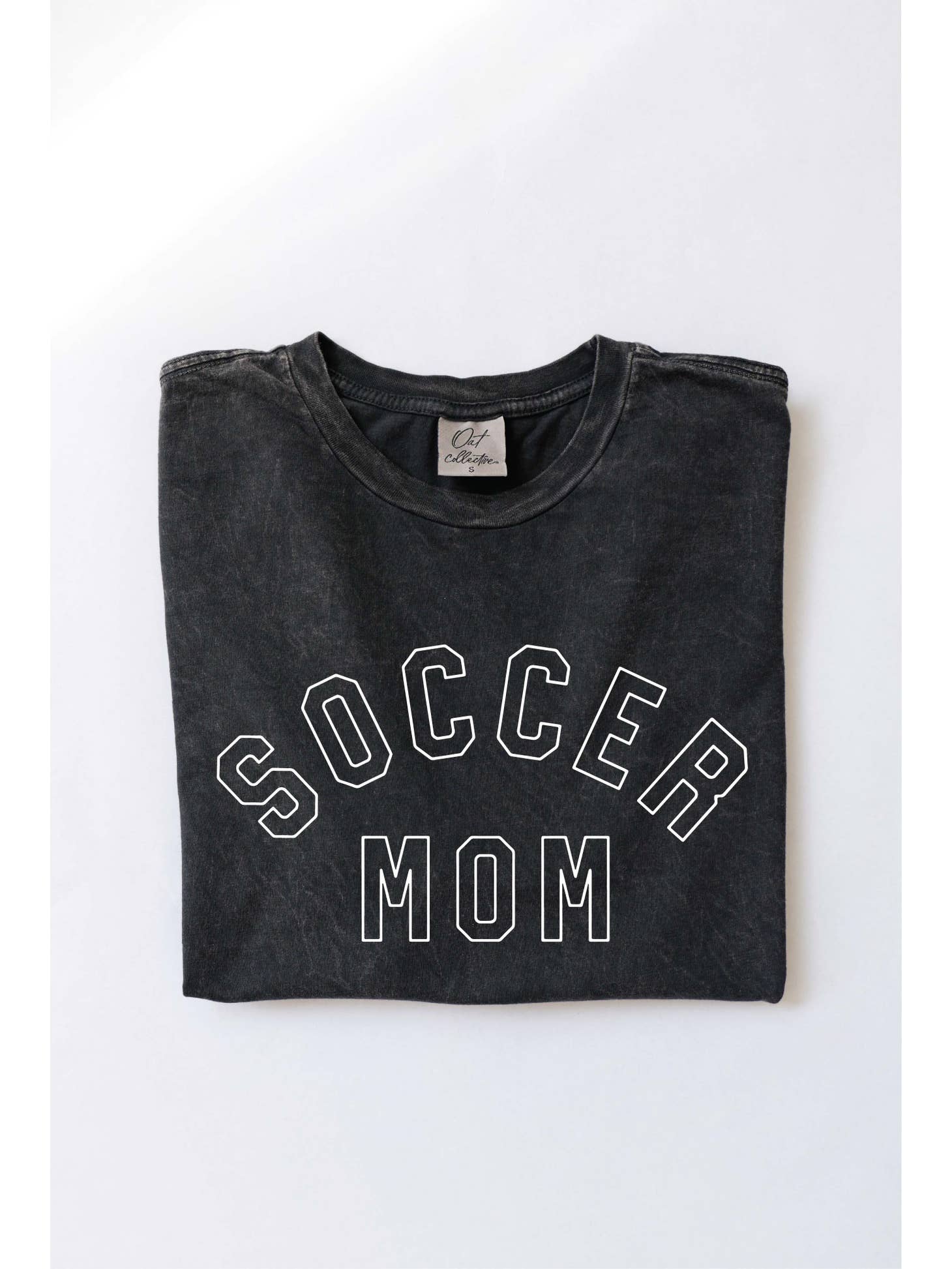 Soccer Mom Mineral Black Washed Graphic Top | Favorite Little Things