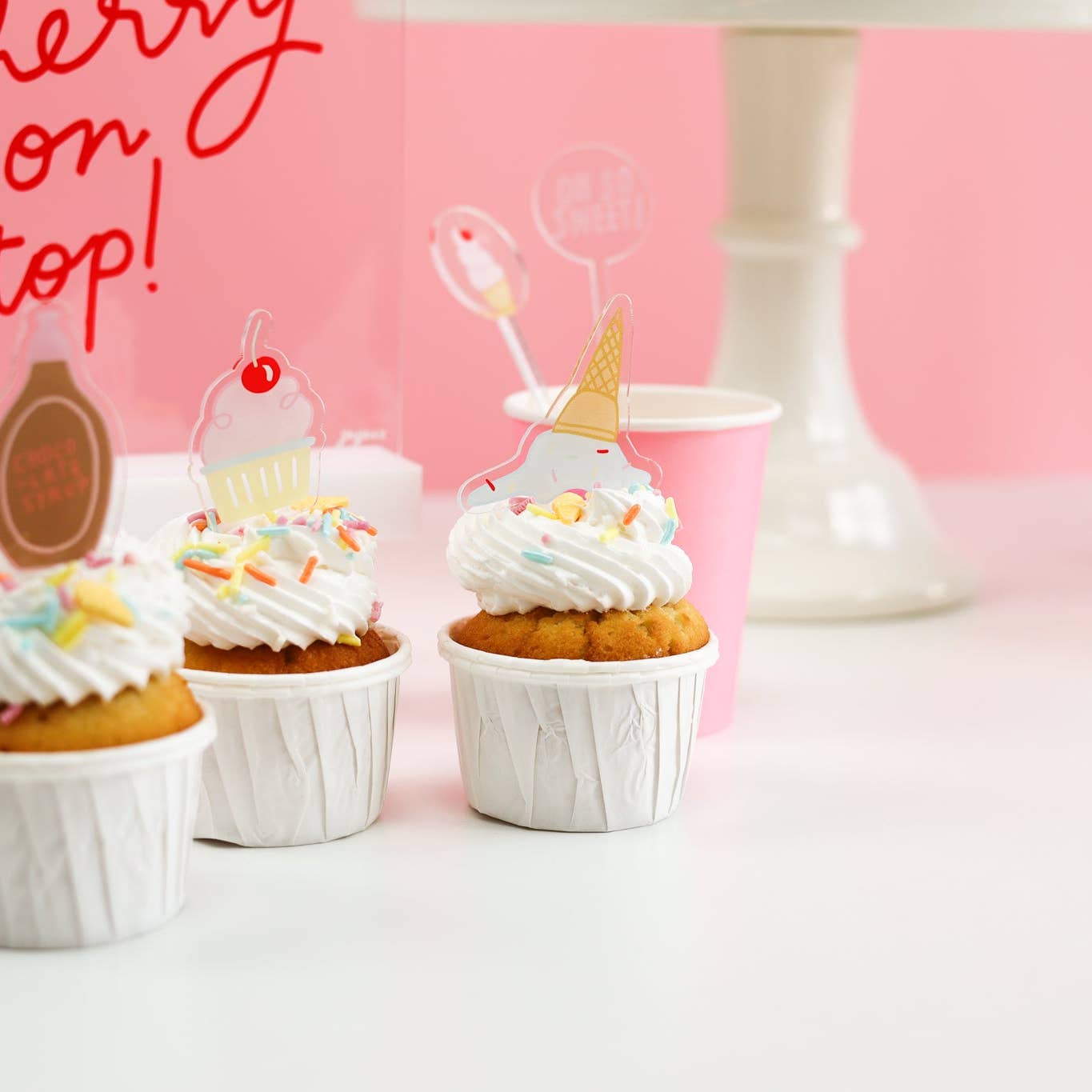 We All Scream For Ice Cream Acrylic Mini Topper Set | Favorite Little Things