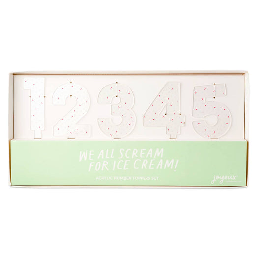 We All Scream For Ice Cream Acrylic Number Set 0-9 | Favorite Little Things