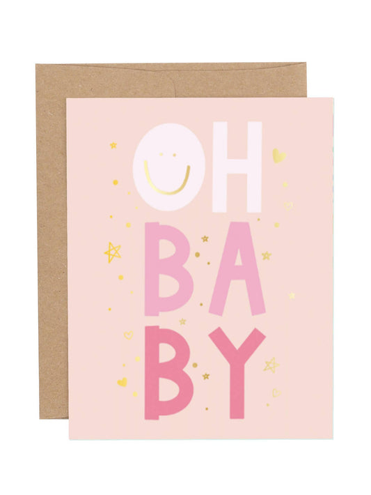 Oh Baby Pink Greeting Card