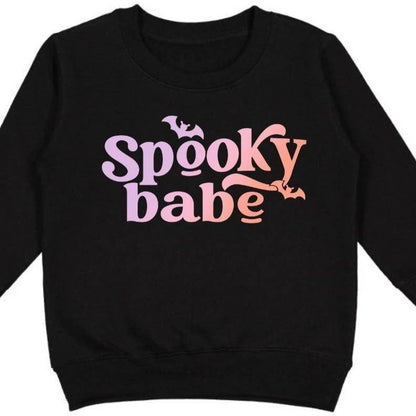 Kids Halloween Spooky Babe Sweatshirt