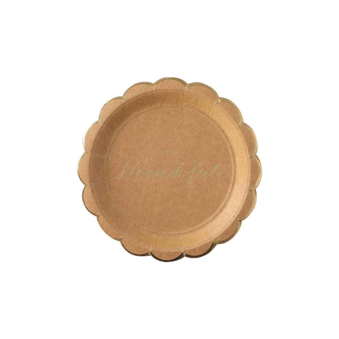 Harvest Thankful Scallop Kraft Plates