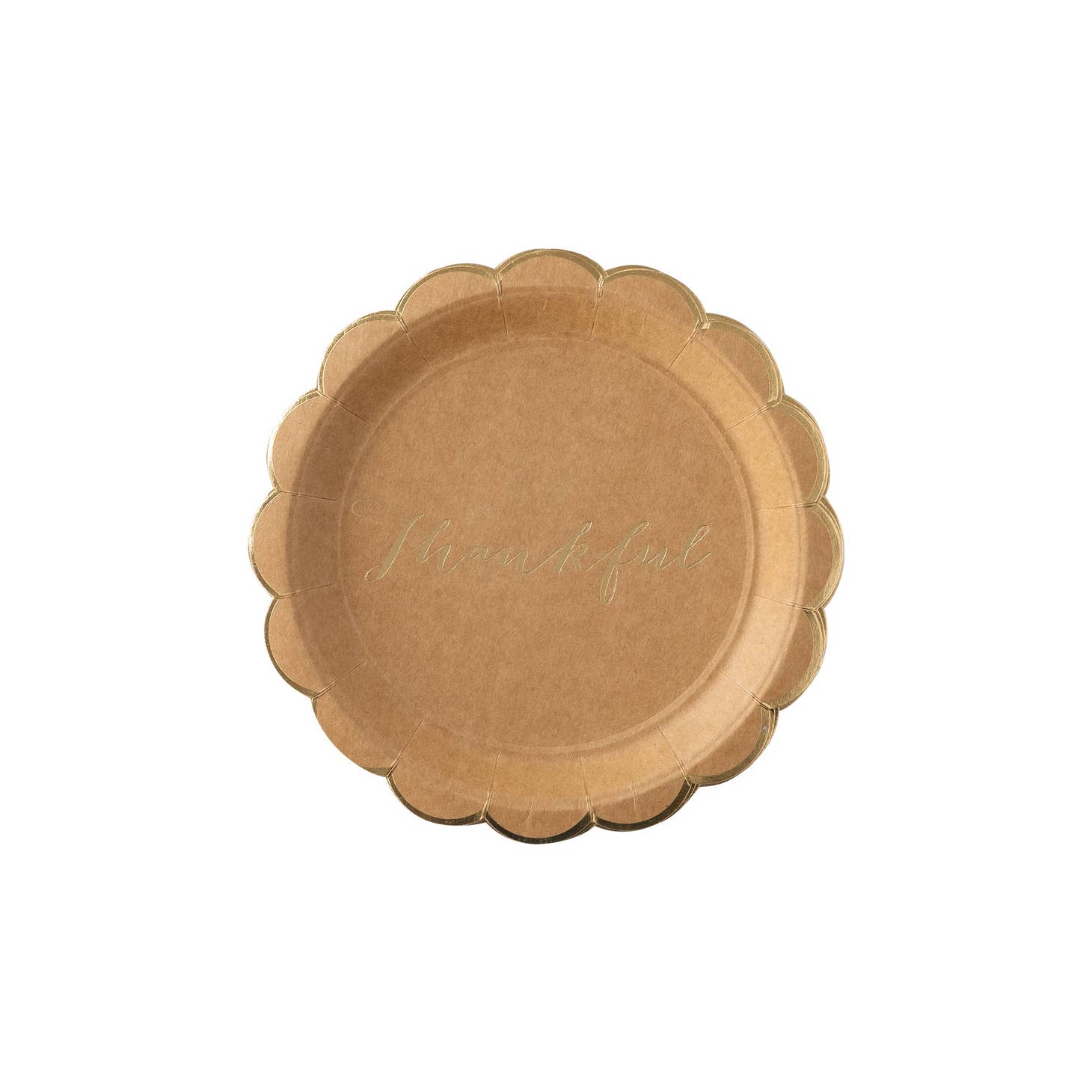 Harvest Thankful Scallop Kraft Plates