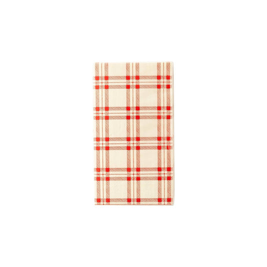 Red Plaid Paper Dinner Napkins