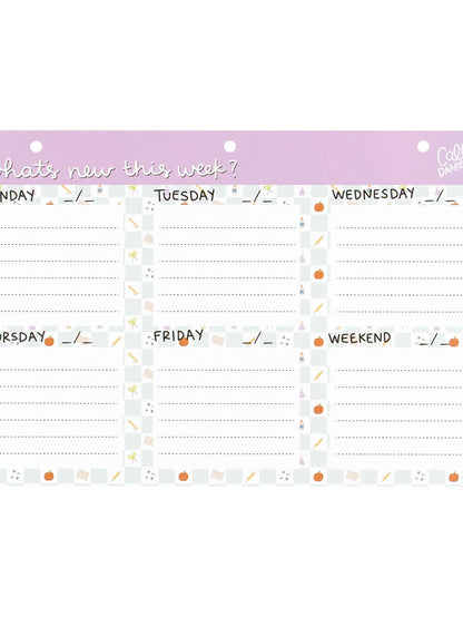 Checkered School Pattern Weekly Desk Pad - Favorite Little Things Co