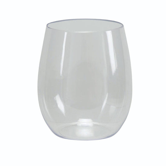 Upscale Round Clear Plastic Wine Cups