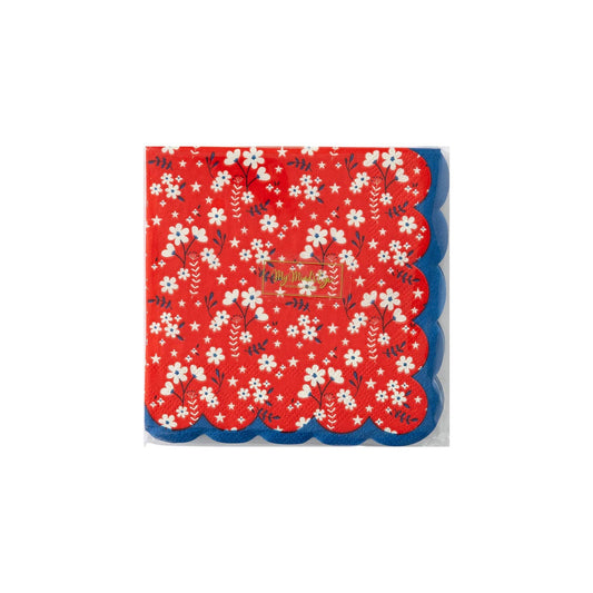 Americana Floral Cocktail Napkins - Favorite Little Things Co