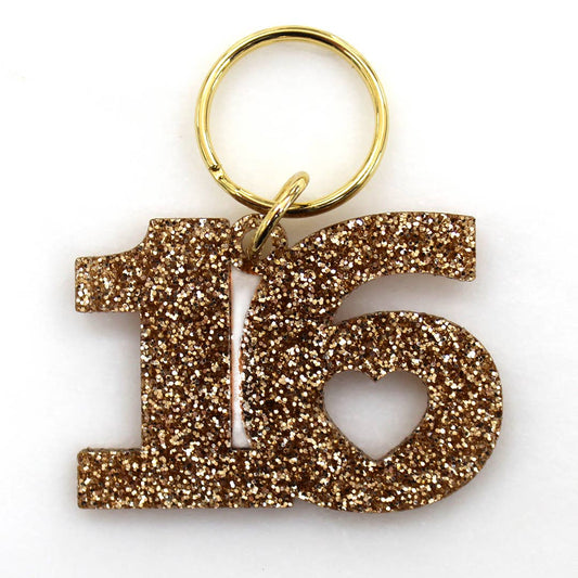 Glitter Keychain Sweet 16 - Favorite Little Things Co