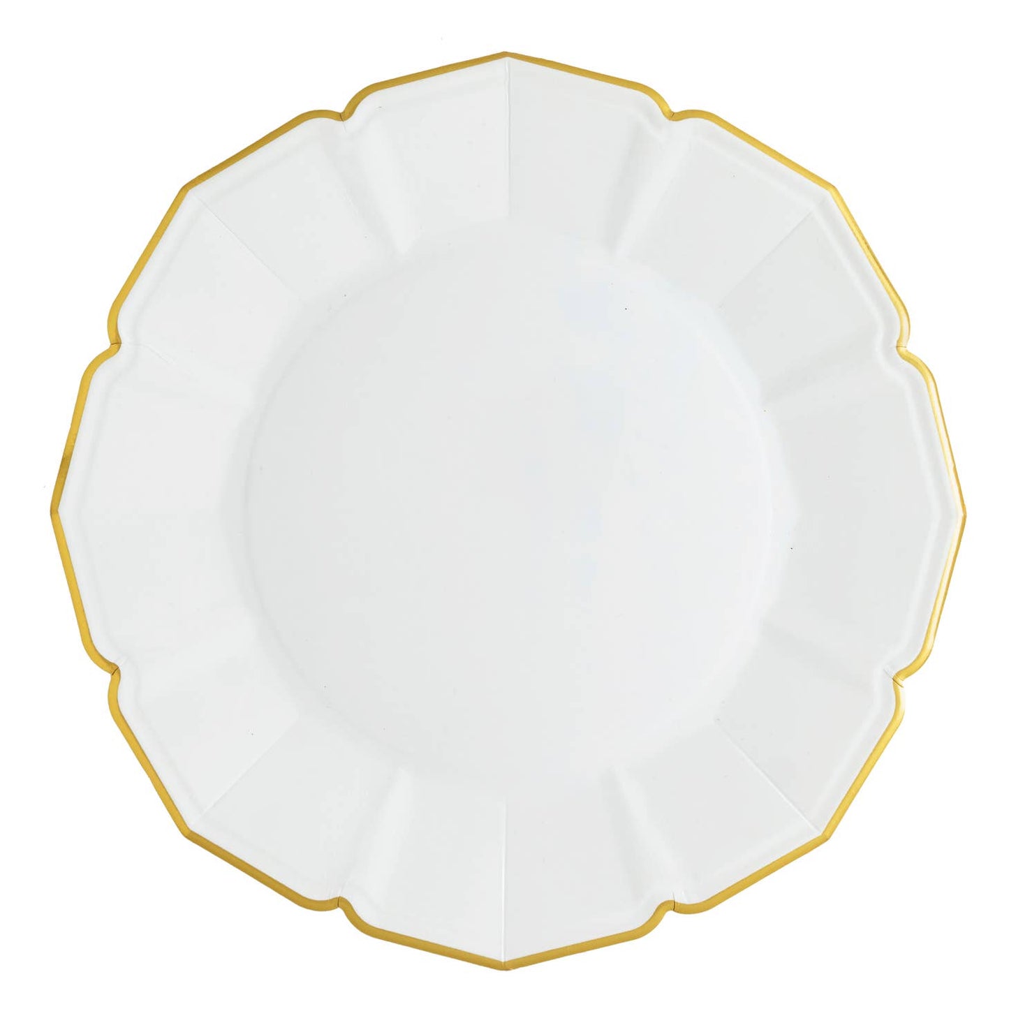 White Dinner Plates With Gold Trim