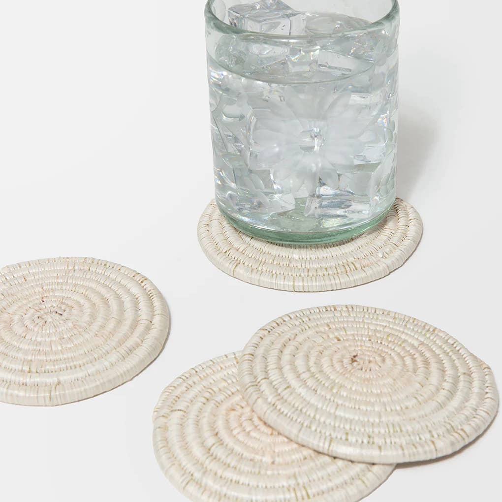 Woven Coaster Boxed Set White | Favorite Little Things